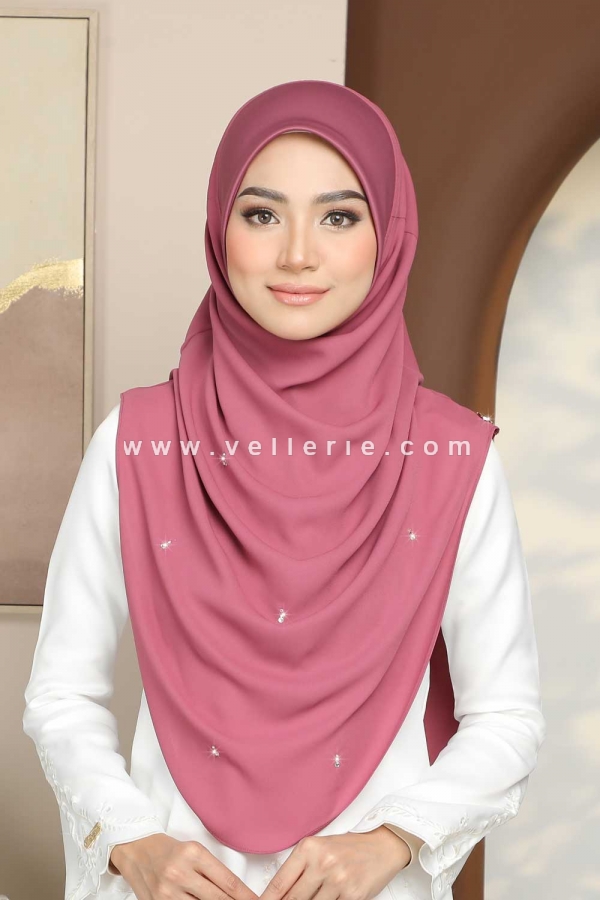 Tudung Sarung Instant Premium Chiffon Aileen Luxe - ALX23B Deep Pink with Scuba Awning DEFECT Tudung Sarung Instant Premium Chiffon Aileen Luxe - ALX23B Deep Pink with Scuba Awning DEFECT
